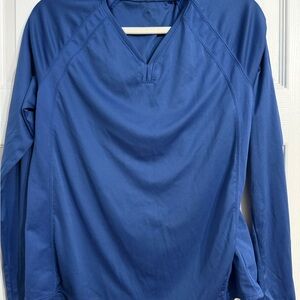 Blue Long Sleeve Athletic Top